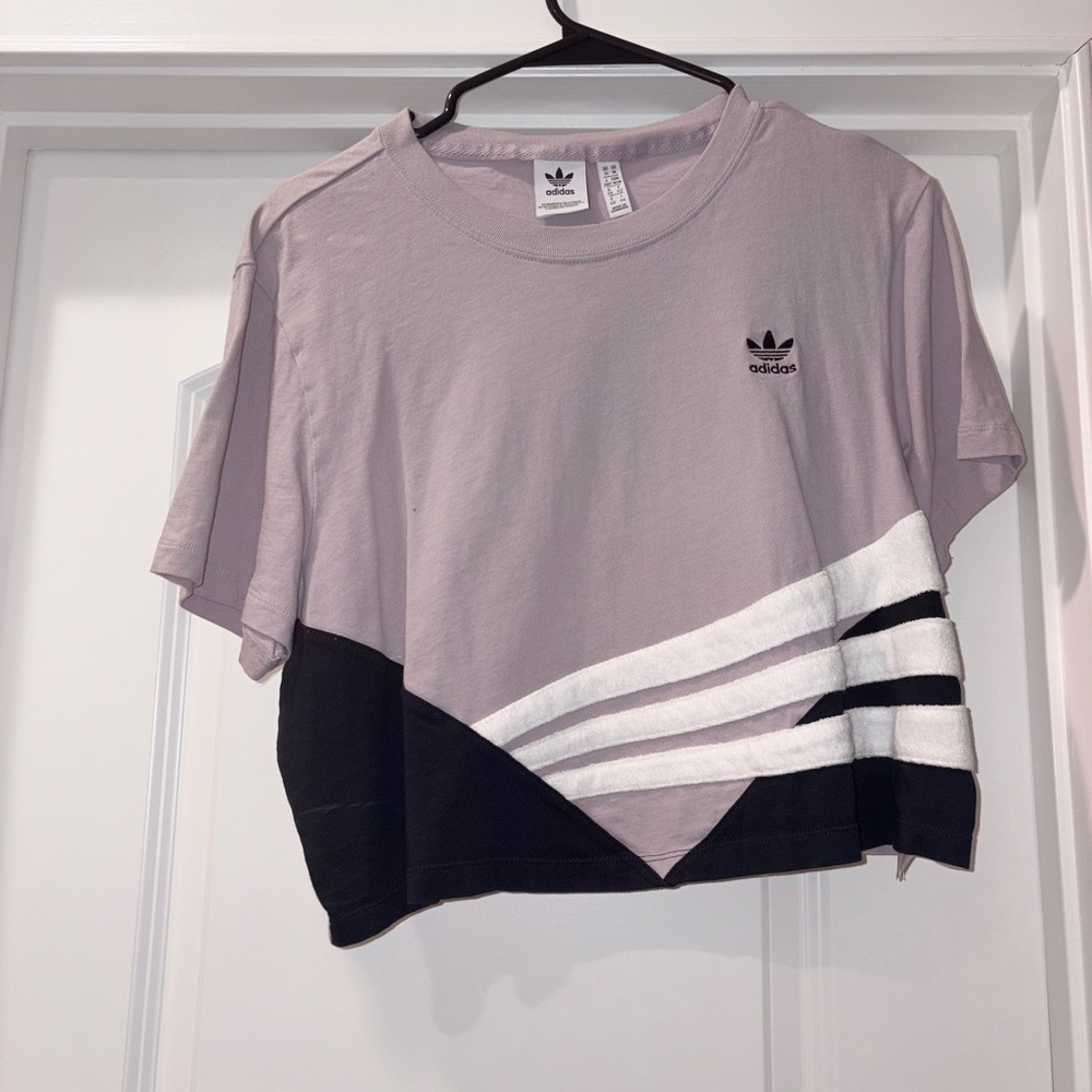 Adidas Light Purple Cropped Tee